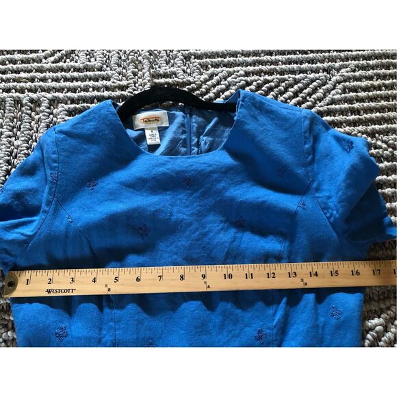 Talbots Fitted Silhouette Maxi Embroidered Dress SZ 8 - Picture 12 of 14